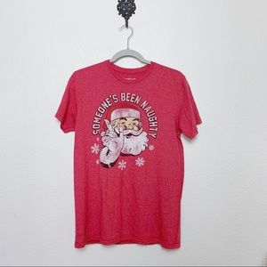 SANTA Graphic T-shirt, “Someone’s Been Naughty”, M